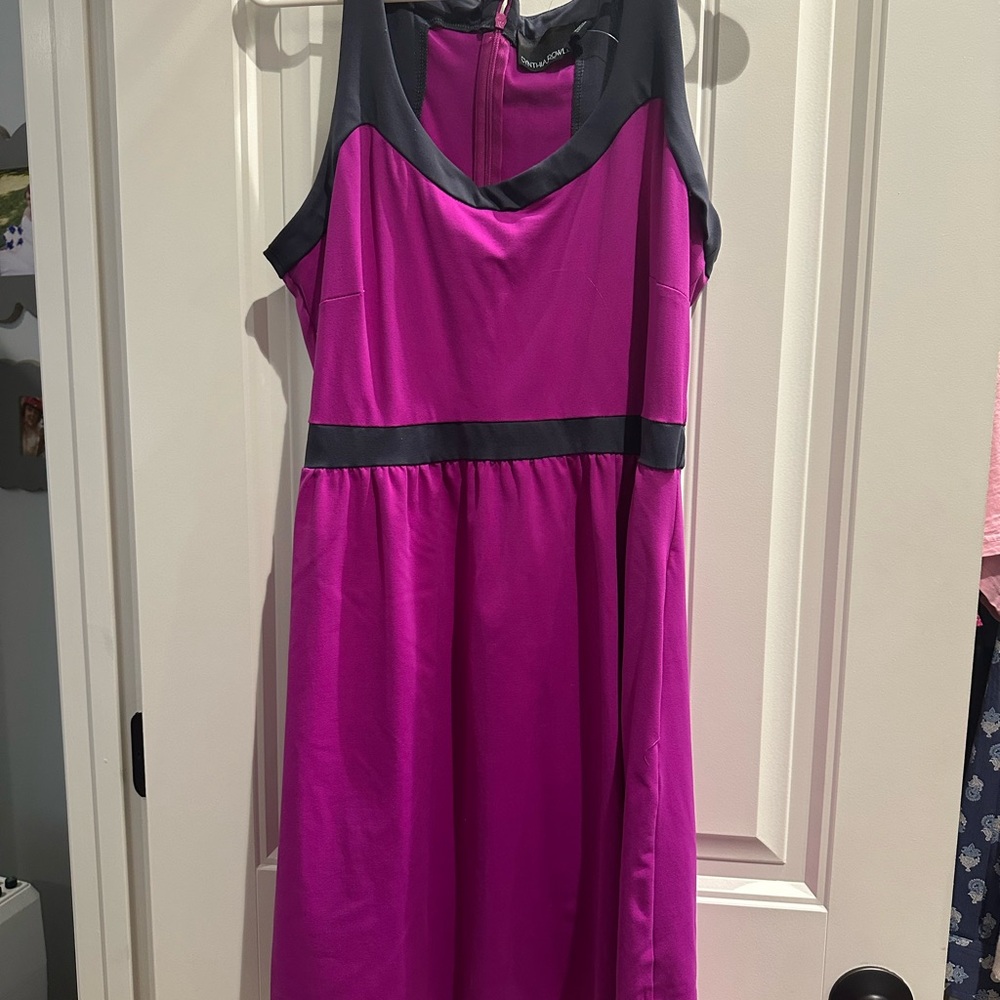 Cynthia Rowley Fuchsia and Charcoal Dress